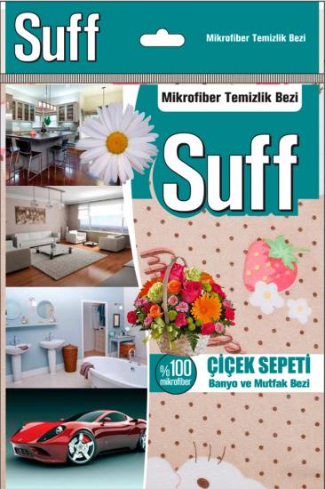 Suff, Çiçek Sepeti, Mikrofiber, Banyo, Mutfak